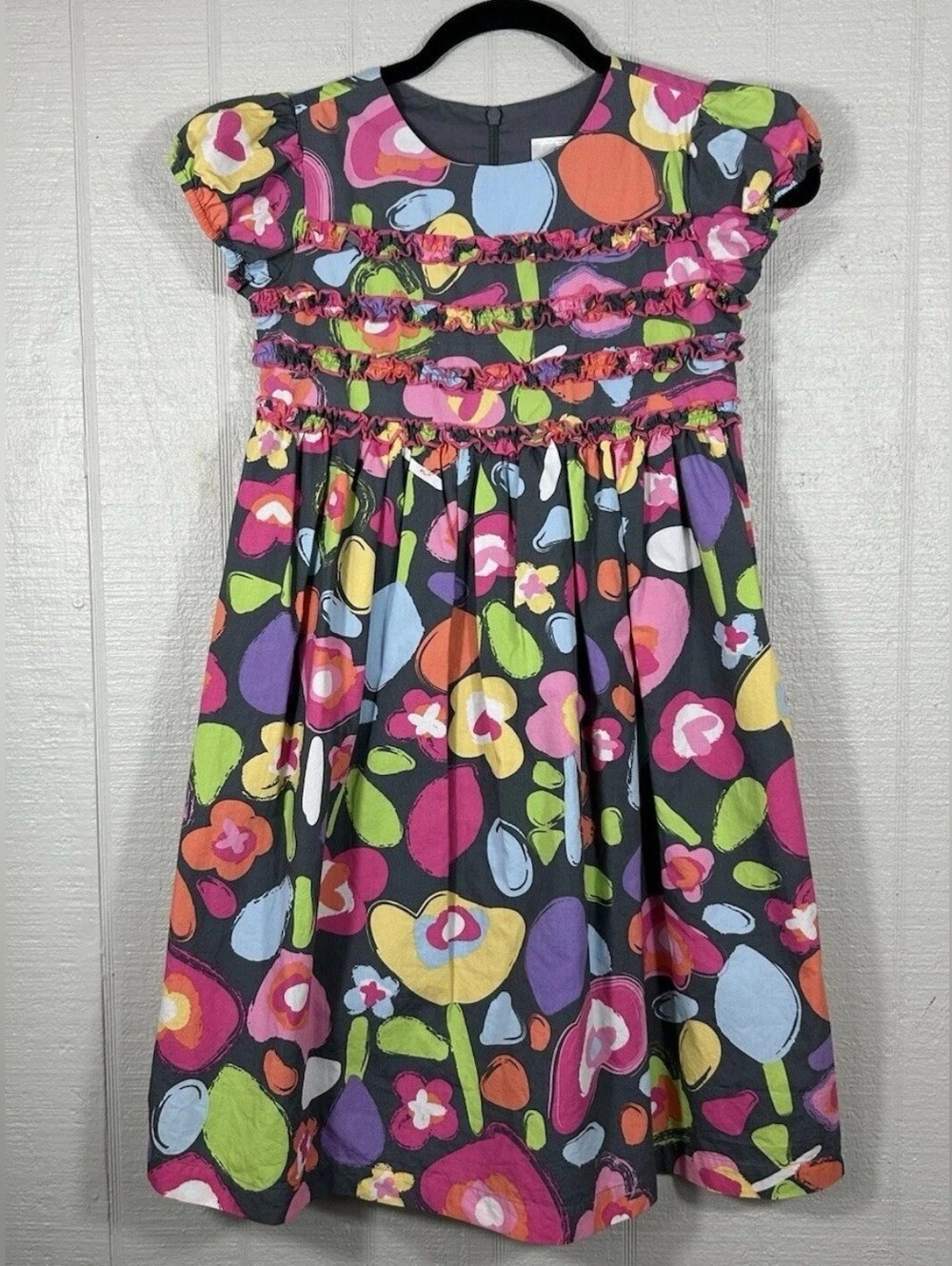 Kids Floral Ruffle Dress - Multicolor